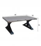SOLID LIVE EDGE WOOD & IRON COFFEE TABLE