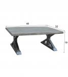 SOLID LIVE EDGE WOOD & IRON COFFEE TABLE