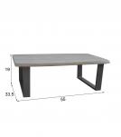 SOLID LIVE EDGE WOOD COFFEE TABLE W/ METAL BASE