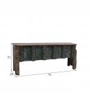 HAND CARVED SOLID  RECALIMED CONSOLE