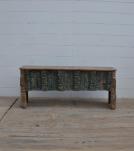 HAND CARVED SOLID  RECALIMED CONSOLE