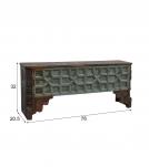 HAND CARVED SOLID RECLAIMED WOOD CONSOLE