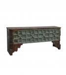 HAND CARVED SOLID RECLAIMED WOOD CONSOLE