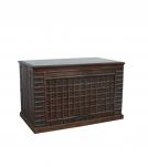 METAL & SOLID RECLAIMED WOOD W/ 1 DRAWER & 1 DOOR DESK