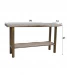 SOLID LIVE EDGE WOOD & IRON CONSOLE TABLE