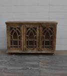 SOLID WOOD & GLASS SIDEBOARD