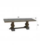 SOLID WOOD PEDESTAL BENCH