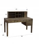 2 PIECE SOLID WOOD DESK + ORGANIZER