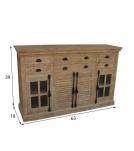 SOLID WOOD 8 DRAWER 4 DOOR SIDEBOARD 