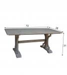 SOLID WOOD X BASE TRESTLE DINING TABLE