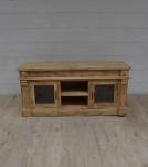 SOLID WOOD MEDIA CABINET W/ 2 DOORS