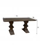 SOLID WOOD PEDESTAL DINING TABLE