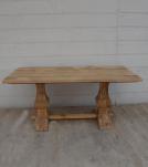 SOLID WOOD PEDESTAL DINING TABLE