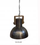 HANGING IRON + WOOD PENDANT LIGHT