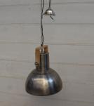 HANGING IRON + WOOD PENDANT LIGHT