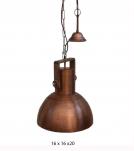 HANGING IRON + WOOD PENDANT LIGHT