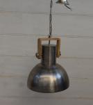 HANGING IRON + WOOD PENDANT LIGHT