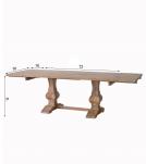 SOLID WOOD PEDESTAL EXTENSION DINING TABLE