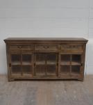 TRADITIONAL SOLID WOOD 3 DOOR SLIDERS WITH DRAWERS SIDEBOARD