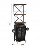 SOLID IRON & WOOD TRACTOR BAR COUNTER + SHELF