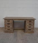 SOLID WOOD DESK W/ 8 DRAWERS