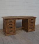 SOLID WOOD DESK W/ 8 DRAWERS