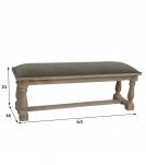 UPHOLSTERED SOLID WOOD BENCH