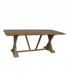 SOLID WOOD X BASE TRESTLE DINING TABLE