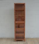 SOLID CARVED WOOD + METAL DOUBLE DOOR CABINET