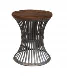 SOLID WOOD & IRON END TABLE