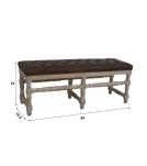 LEATHER UPHOLSTERED BENCH