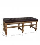 LEATHER UPHOLSTERED BENCH