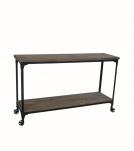 SOLID WOOD & IRON CONSOLE TABLE