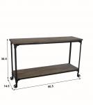 SOLID WOOD & IRON CONSOLE TABLE