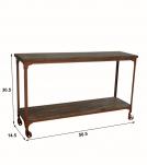 SOLID WOOD & IRON CONSOLE TABLE