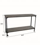 SOLID WOOD & IRON CONSOLE TABLE