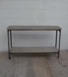 SOLID WOOD & IRON CONSOLE TABLE