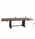 SOLID WOOD PEDESTAL EXTENSION DINING TABLE