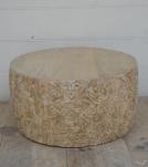 HAND CARVED SOLID WOOD ROUND COFFEE TABLE