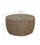 HAND CARVED SOLID WOOD ROUND COFFEE TABLE