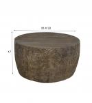 HAND CARVED SOLID WOOD ROUND COFFEE TABLE