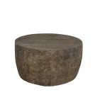 HAND CARVED SOLID WOOD ROUND COFFEE TABLE