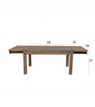 EXTENDABLE SOLID WOOD DINING TABLE W/ SELF-STORING EXTENSIONS