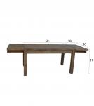 EXTENDABLE SOLID WOOD DINING TABLE W/ SELF-STORING EXTENSIONS