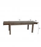 EXTENDABLE SOLID WOOD DINING TABLE W/ SELF-STORING EXTENSIONS