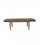 EXTENDABLE SOLID WOOD DINING TABLE W/ SELF-STORING EXTENSIONS