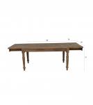 EXTENDABLE SOLID WOOD DINING TABLE W/ SELF-STORING EXTENSIONS