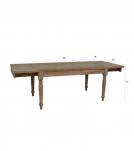 EXTENDABLE SOLID WOOD DINING TABLE W/ SELF-STORING EXTENSIONS