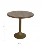 SOLID WOOD & IRON SIDE TABLE