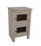 SOLID WOOD 2 DOOR END TABLE / NIGHTSTAND